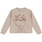 طقم بنات تنورة تول باللون البيج والوردي, 1, hi-res